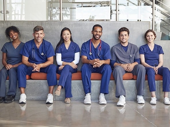group of nurses sitting together