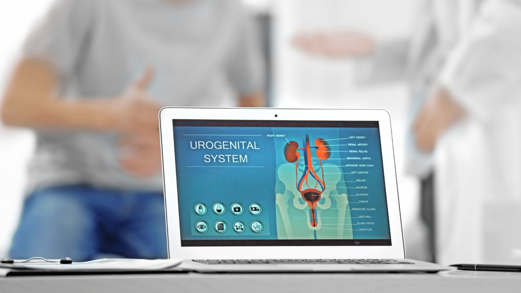 urology concept on laptop
